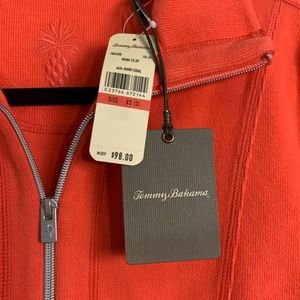 Tommy Bahama Women's New Aruba Full Zip Sweatshirt - Chambray Blue Heather